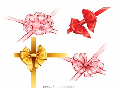 絲帶結(jié),絲帶花素材 蝴蝶結(jié)大全 矢量絲帶花 包裝設計素材-